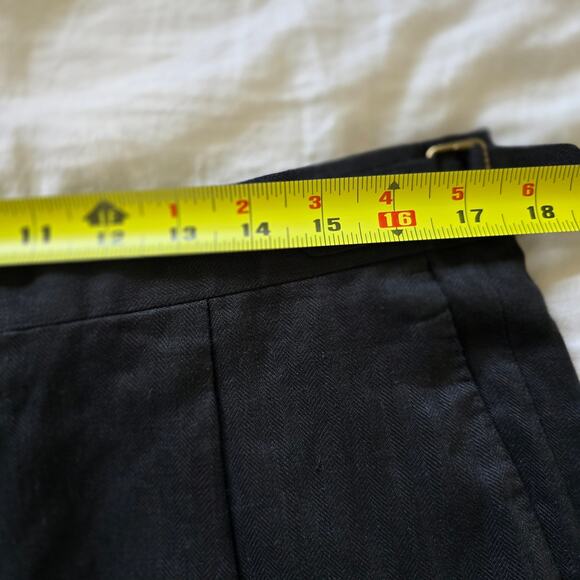 Banana Republic Emmetex 100% Linen Tailored Slim Fit Pants Black Size 34L Italy - Picture 6 of 8